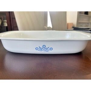 Corning Ware Vintage Blue Cornflower P-21 Open Roaster Lasagna Pan 15 x 10 x 2.5